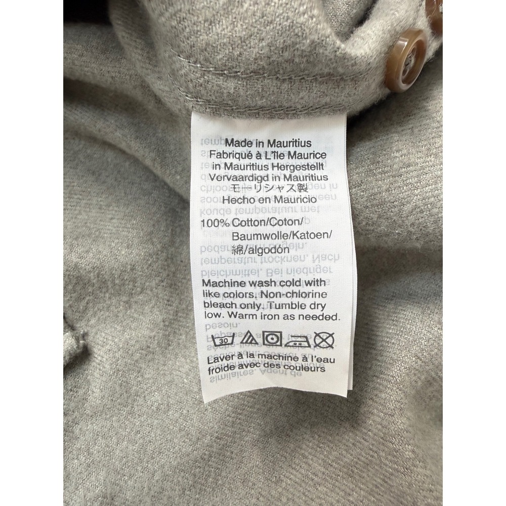 J.Crew Mens Classic Fit Cotton Flannel Shirt Grey Long Sleeve K4001 Size M NEW - Picture 4 of 6